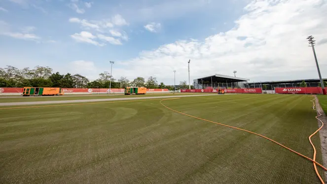 Mainz 05 Einbau Hybridrasen