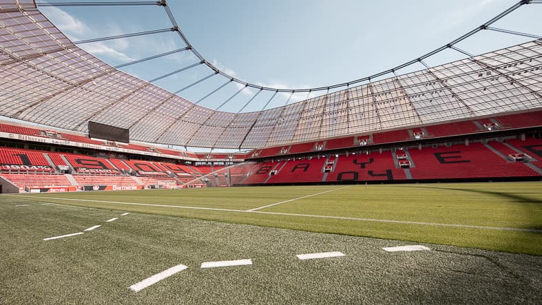 Das Spielfeld in der BayArena Leverkusen ist das beste in ganz Deutschland.